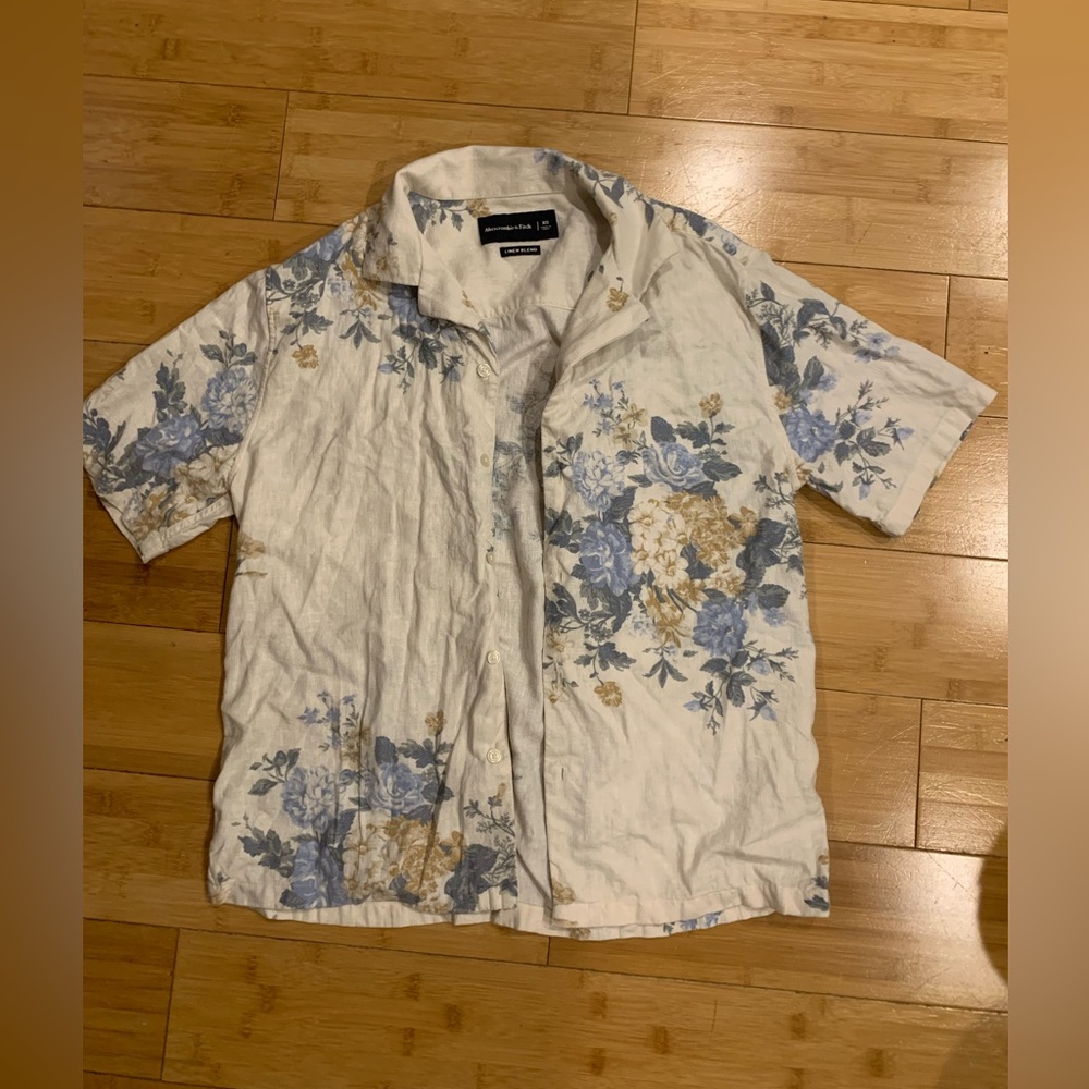 Mens Abercrombie Linen floral Shirt